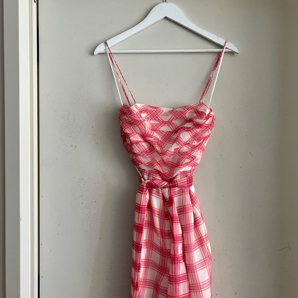 C/MEO Collective Pink Plaid Jumpsuit - Picture 1 of 9